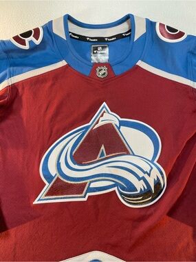 Fanatics Kids Unisex Colorado Avalanche Blank Back Hockey Jersey Size L/XL